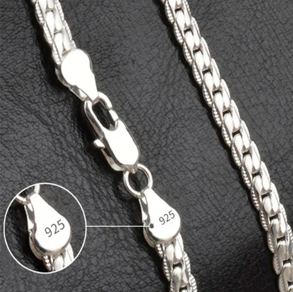 Silver Plated Chain Necklace Women & Men - Picture 8 of 11